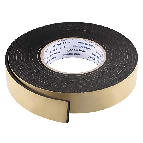 uxcell Sealing Foam Tape 30mm Wide 3mm Thick 5m/16.4ft Long, EVA Self Adhesive Weather Strip for Window Door Insulation - size: 30mmx3mmx5m