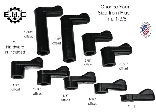 Window Screen Clips "Black” Plastic (Choose Your Size! /Size Run Flush up to 1-3/16” Offset) New or Replacement (10 Pack with All Needed Hardware Included) by E.H.C. (3/16" Offset) - size: 3/16" offset