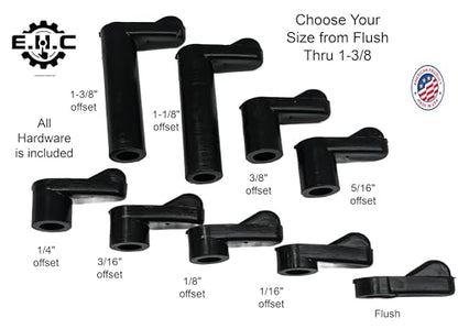 Window Screen Clips "Black” Plastic (Choose Your Size! /Size Run Flush up to 1-3/16” Offset) New or Replacement (10 Pack with All Needed Hardware Included) by E.H.C. (3/16" Offset) - size: 3/16" offset