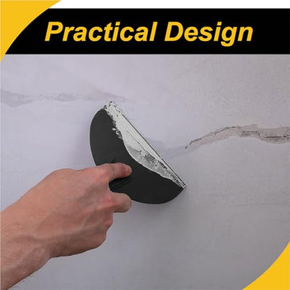 4 Pcs Putty Scraper 3" ABS Plastic Spatula Drywall Patch Repair Spreader Wall Covering Smoother Black - size: 3"