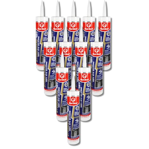 Red Devil 0780 Silicone Ultra 100% RTV Silicone Sealant, 10.1 oz., White, 12 Pack - color: White, size: 12 - Pack, style: 10.1 oz.