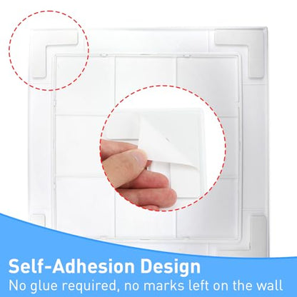 TBWHL Silver Cover Plate 10X10 Inch Self-Adhesion Access Panel Heavy-Duty ABS Plastic & Easy to Install, Wall Hole Cover for Drywall/Ceiling Plumbing/Electrical Cables/Wiring