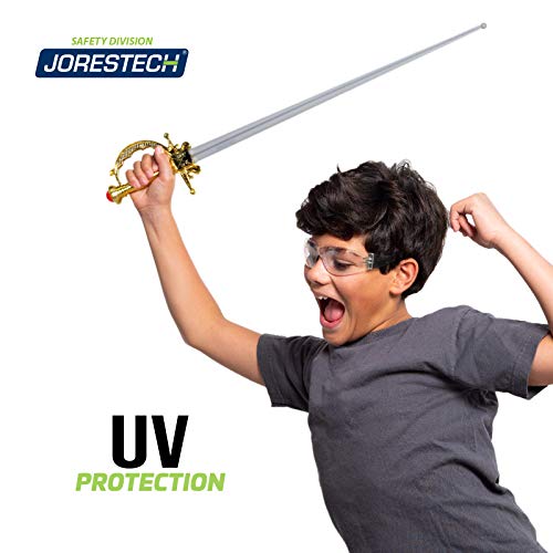JORESTECH Kids Safety Glasses, ANSI Z87+ Compliant, Clear Impact-Resistant Polycarbonate Lenses, UV Protection, Anti-Scratch, Frameless Design (LS-375-CL)