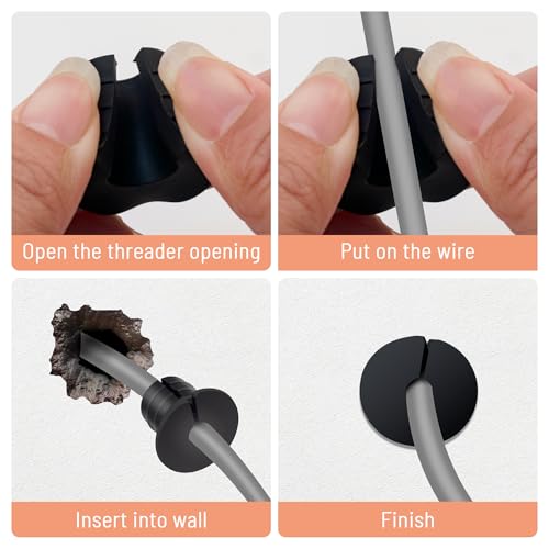 Cable Routing Kit for Starlink for 3/4 inch Wall Hole 4 Pcs, Starlink Accessories, Silicone Cable Wall Pass, Starlink Anti-Slip Wall Grommets for Cables (3/4 inch) - size: 3/4 inch 4pcs