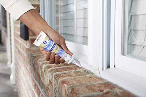 GE GE500 Silicone 2+ Window and Door Caulk 2.8 FL oz. Squeeze Clear (2-(Pack)) (1)