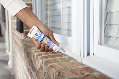 GE GE500 Silicone 2+ Window and Door Caulk 2.8 FL oz. Squeeze Clear (2-(Pack)) (1)