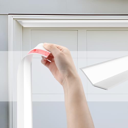 Garage Door Seal Top and Sides - 36 Ft Garage Door Weather Stripping Side Seal, Heavy Duty Weatherproof TPE, Insulates, Prevents Drafts, Easy Installation for Homeowners and DIYers - color: White, size: 36 Ft