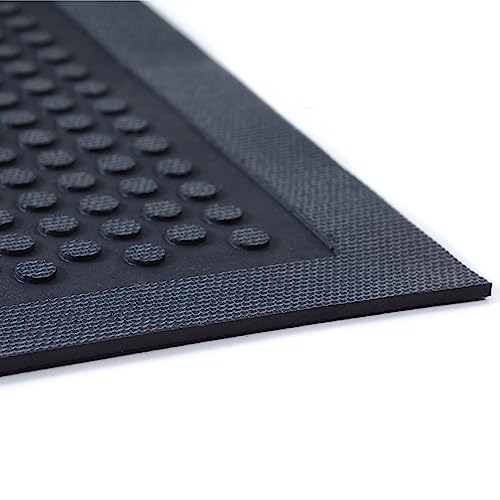 Guardian Easy Step Scraper 3X5 (33in x 58in) Indoor/Outdoor, Heavy-Duty, Solid Rubber Floor Mat,Black - size: 3' x 5'