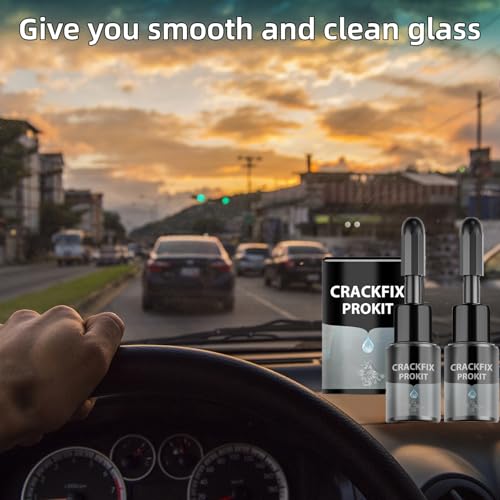 2PCS Crack fix Pro Kit Windshield Crack Repair Fluid Kit Windshield Repair Car Chips and Cracks Car Glass Repair Kits