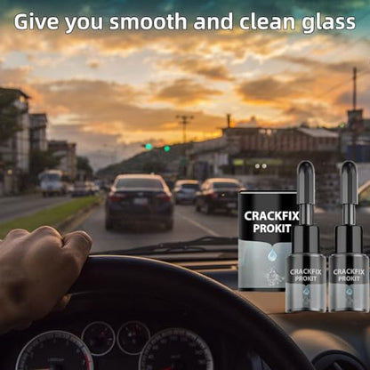 2PCS Crack fix Pro Kit Windshield Crack Repair Fluid Kit Windshield Repair Car Chips and Cracks Car Glass Repair Kits