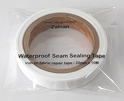 Seam Sealing Tape Iron on Patch Repair Gore Clothing Jackets Pants Waterproof Fabric Mending Clothes Textile Adhesive (White) - color: White