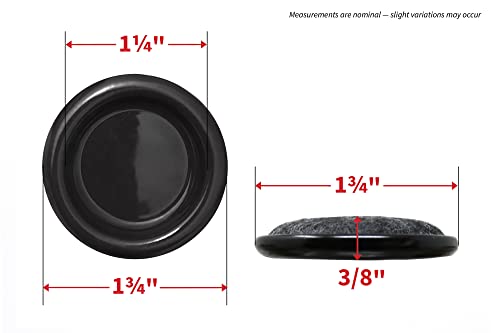 Shepherd 1-1/4" Round Reusable Carpet Bottom Furniture Caster Cups for Office Chairs, Desks, and Carts, Furniture Wheel Caster Cups for Carpet and Hardwood Surfaces, 4-Pack, Brown