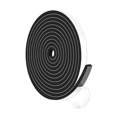 Weather Stripping Door Seal,Weather Stripping,Soundproof,Cold Insulation,High Density CR Foam Insulation Tape for Door, Front Door Frame, Windows,Sliding Door (Black, 1/2 in x 1/4 in x 13Ft) - size: 1/2 In x 1/4 In x 13Ft