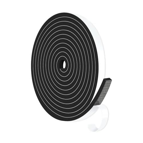 Weather Stripping Door Seal,Weather Stripping,Soundproof,Cold Insulation,High Density CR Foam Insulation Tape for Door, Front Door Frame, Windows,Sliding Door (Black, 1/2 in x 1/4 in x 13Ft) - size: 1/2 In x 1/4 In x 13Ft