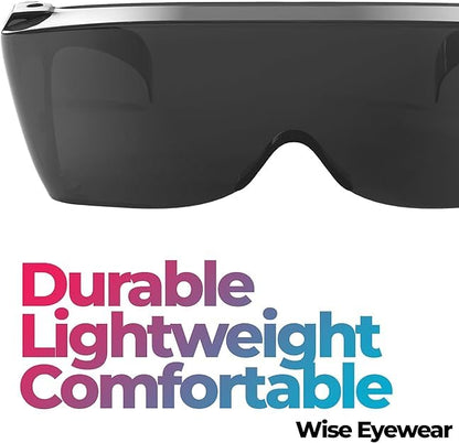 Cover-Ups Black Fit Over Sunglasses - Wrap Around Sunglasses - People Who Wear Prescription Glasses in the Sun - color: 2 - Black