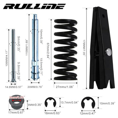 RULLINE Door Hinge Repair Kit with Spring Tool - Compatible with 94-04 Chevrolet S10 Door Roller pin Hinge with Tools and Springs - size: For 94-04 Chevy 23pcs