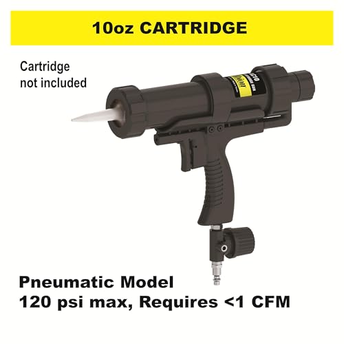 Albion Engineering AC10 Mid-Handle Air-Powered Aluminum Cartridge Caulking Gun, 120 PSI Air Drive, 10 oz Cartridge - style: Cartridge Dispensing