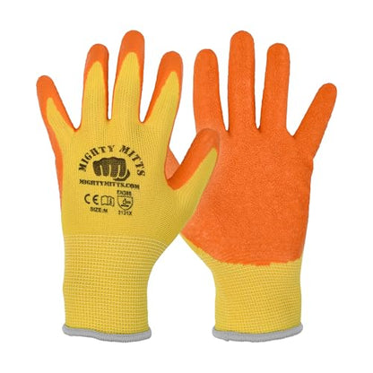Multi-Use Work Gloves (12 Pack) – Non-Slip Grip and Cut-Resistant Safety Work Gloves with Stretchable Comfort Fit - size: Medium