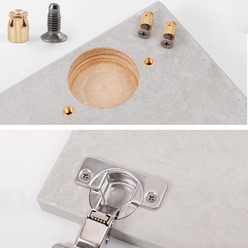Durable and Robust 6mm Expansion Metal Hinge Dowel Inserts with Screws–Door Hinge Repair Kit for Secure Cabinet Door Fastening,Pack of 50