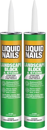 Liquid Nails - LN-905 Landscape Block Adhesive (LN905), Low VOC, 10 oz (Pack of 2) - size: 10 Ounce (Pack of 2), style: Landscape
