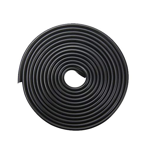 ESUPPORT 16ft 5M U Shape Car Door Moulding Rubber Scratch Protector Strip Edge Guard Trim Seal Black - color: Black