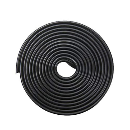 ESUPPORT 16ft 5M U Shape Car Door Moulding Rubber Scratch Protector Strip Edge Guard Trim Seal Black - color: Black
