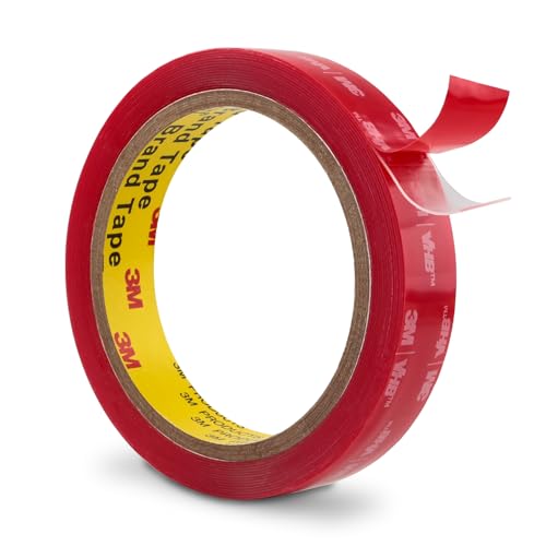 3M Double Sided Tape 0.75" x15.4Ft, Clear 4905 Heavy Duty Mounting Adhesive Waterproof Heat Resistant Foam Tape for Automotive Emblem Indoor Outdoor - color: Clear, size: 0.75''×15.4Ft