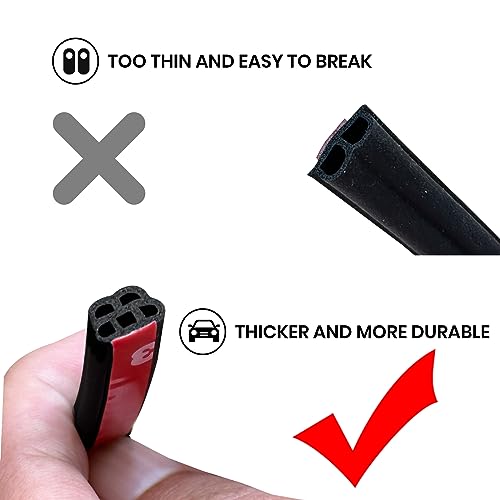 68.8Ft Car Door Seal Strip Double Layer Universal Self Adhesive Auto Door Seal Strip Soundproofing Weather Stripping for Car Door Tailgate - size: 68.8 feet