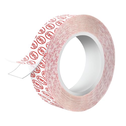 Sinfuo Double Sided Tape Heavy Duty, Removable Nano Double Sided Adhesive Tape(22Ft), Removable Damage Clear Mounting Tape Picture Hanging Adhesive Strips - size: 1.18in x 22ft