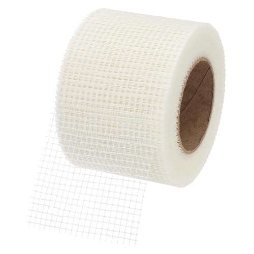 PATIKIL Drywall Repair Mesh Tape, 4 inch x 164 ft Fiberglass Repair Patch Self-Adhesive Dry Wall Joint Tape 6 Mesh Wall Hole Crack and Seam Patch, White - size: 4 inch x 164 Feet