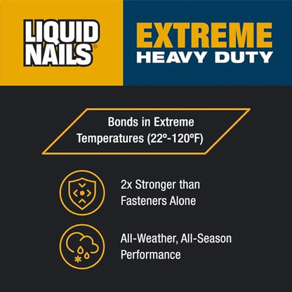 Liquid Nails - 414607 LN-907 Extreme Heavy Duty Construction Adhesive (LN-907) 10 oz - color: White, size: 10 Ounce, style: Extreme Heavy Duty