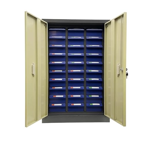 Parts Cabinet with Door Hardware Storage Cabinet Large 30 Drawer Parts Storage Cabinet Hardware Organizer