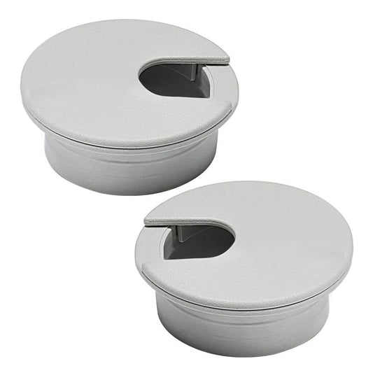 EASYEAH 2 Pcs Desk Grommet 2" / 50 mm, Desk Cord Hole Cover, Cable Grommet ABS Plastic, Desk Hole Grommet for Home & Office Pc, Detachable Cable Cord Organizer-Light Grey - color: Light Grey 2pcs, size: 2" / 50 mm