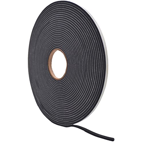 WOD SSFLDFT Foam Insulation Tape Made in USA for Weather Stripping, HVAC, Sealing Doors, Windows, Pipes, Cooling, Sound Proof, and Air Conditioning (Thick 1/8 in x 3/8 inch Wide x 75 ft) - size: Width: 3/8 inch