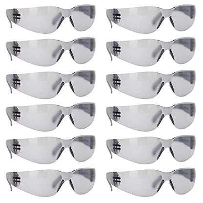 BISON LIFE Safety Glasses - Scratch Resistant Wrap Around Eyewear, Polycarbonate ANSI Z87.1 Impact Resistant Lens - color: Gray/Gray
