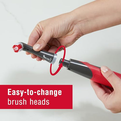 Rubbermaid Reveal Power Scrubber with Multi-Purpose & Grout Head, Cordless Electric Battery Powered Scrub Brush, Water Resistant, for Home/Kitchen/Bathroom/Grout/Tile/Shower/Tub - style: 3 Piece Kit