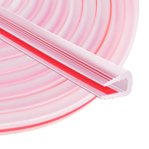 ToLanbbt Rubber Edge Trim U Channel, 1/12" Self Adhesive Sheet Metal Edge Guard Protector, EPDM Seal Strip for Car Doors, Steel Plates, Glass, Hatches, Table Corners, Fit 1/12"(2mm), 10Ft, Clear - color: Clear, size: 1/12" x 10'L