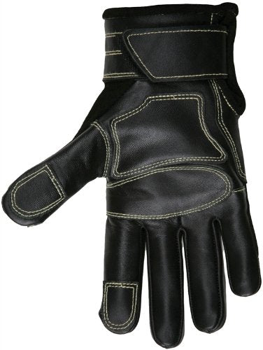 MCR Safety 925M Memphis Multi-Task Style Black Sewn Gloves with Kevlar and Black Grain Cow Palm, Yellow, Medium, 1-Pair