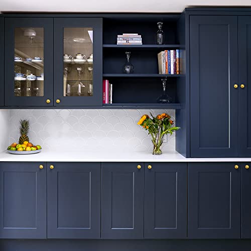 Ravinte 3 Pack 1-1/4 Inch Kitchen Cabinet Knobs - Brushed Brass Zinc Drawer Pulls and Door Handles for Dresser Drawers - color: Brushed Brass