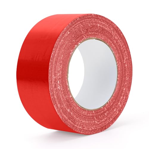 Red Duct Tape Heavy Duty Waterproof, 40 Yards X 2 Inch, 9 Mils Thickness Strong Adhesive Sticky, No Residue, Easy Tear by Hand for Home Repairs Indoor Outdoor Crafts Packing HVAC and Construction - color: Red 2 Inches Width, size: 40 Yards/Roll X 1 Roll