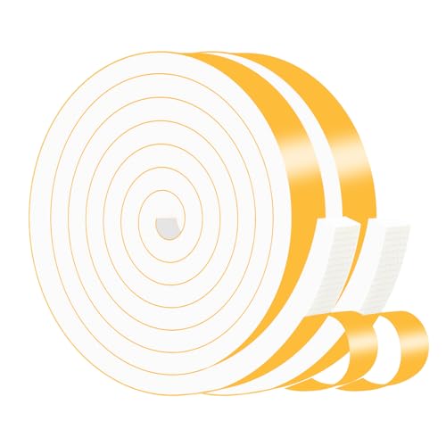 Weather Stripping,Weather Stripping for Door,Door Seal Strip for Door Frame, Lightproof, Soundproof Foam,Seal Strip for Door Frame,Window(White,1 in x 3/8 in x 13Ft) - size: 1 In x 3/8 In x 13 Ft