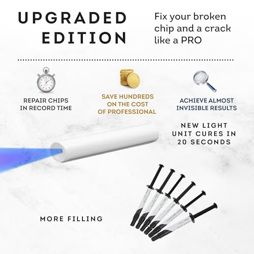 Granite, Marble & Stone Repair Kit - Fix Chips & Defects in Minutes | Restore Tiles & Countertops with Ease | for Quartz Corian Marble or Stone | Flawless Results Every Time | Repair Up to 20 Chips - style: Granite