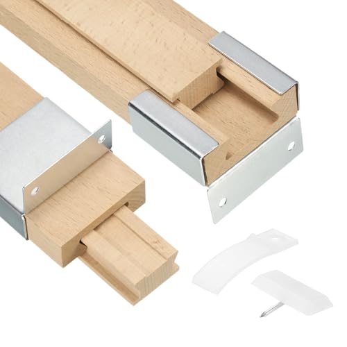 uxcell 4 Set Wooden Drawer Slides, 9-7/8 (25 CM) Classic Wood Center Guide Track with Metal Plastic Slide Glide Bracket, Wood Drawer Glides Bottom Rails Replacement Kit - size: 9-7/8