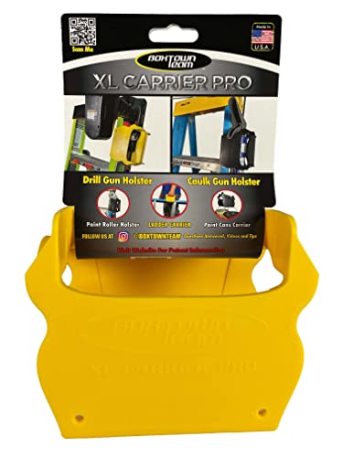 Boxtown Team Ladder Carrier (XL PRO Yellow) | Ladder Accessories | Ladder Handle | Drill Gun Holster - color: XL Pro Yellow