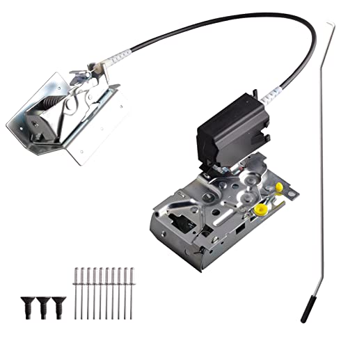 Passenger Door Latch Compatible for Ford F150 F250 1992-96 w/Door Handle Reinforcement Plate&Installation Kit - size: F150 92-96 Front Right