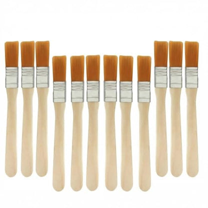 12-Piece Soft Nylon Bristle Paint Brush Set for Walls, Cabinets, Trim, Fences, Touch-Ups, Staining, Crafts, DIY and Painting Projects