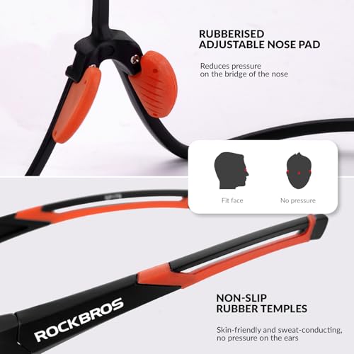 ROCKBROS Photochromic Sports Kids Sunglasses For Boys Girls Children Youth MTB Biking Sunglasses for Kids Ages 8 to 14 - color: Black Sand