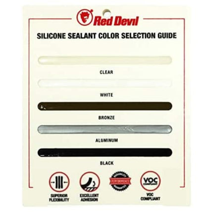 Red Devil 0810 100% Silicone Sealant Architectural Grade, 2.8 oz. Tube, White, 1 Pack - color: White, size: 2.8 oz, style: Pack of 1