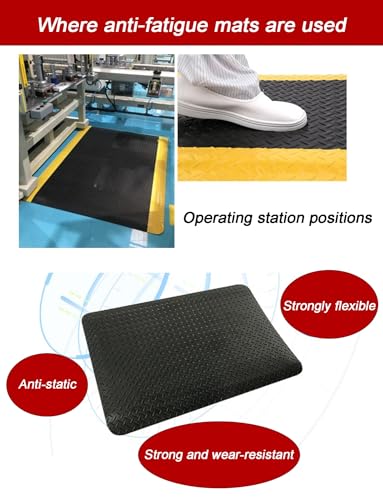 20Mm Anti-Static Conductive Rubber Anti-Fatigue Mat - Thick Standing Pad for Garage Warehouse Workbench-Green-23.6x47.2in/60x120cm - color: Green