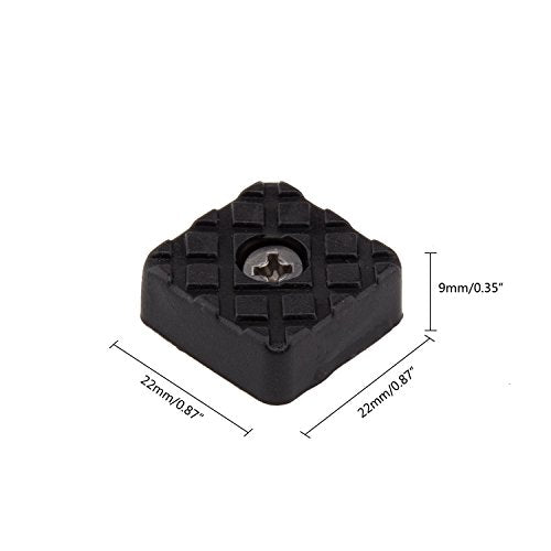 20pcs Square Furniture Pads,ULIFESTAR Furniture Feet Glides Sliders Carpet Saver Hardwood Floor Protectors Surface Protection for Chair Table Sofa Couch Leg Caps Non Slip Furniture Grippers (Black) - color: Black